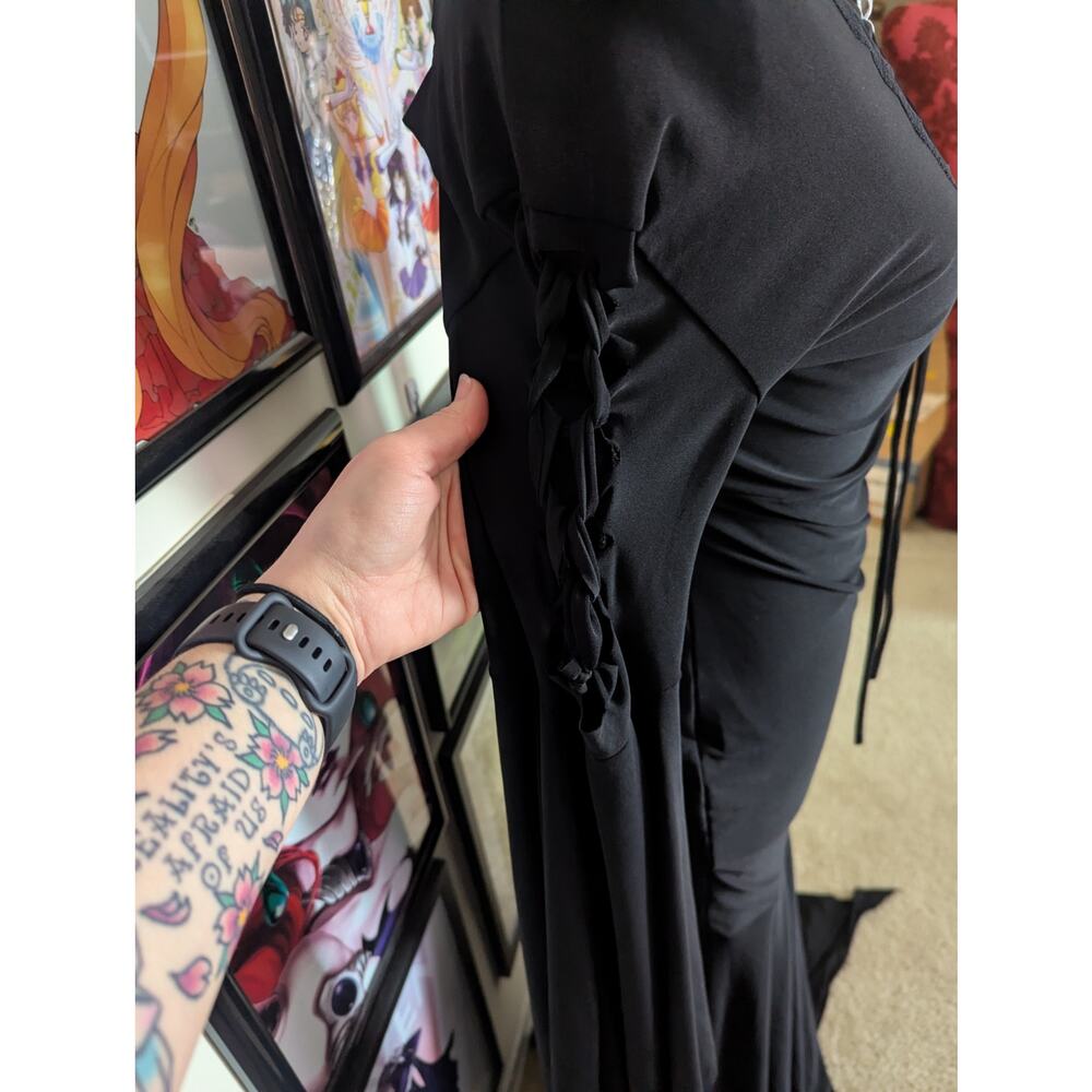 Etsy Morticia Dress Sz S - Picture 3 of 6